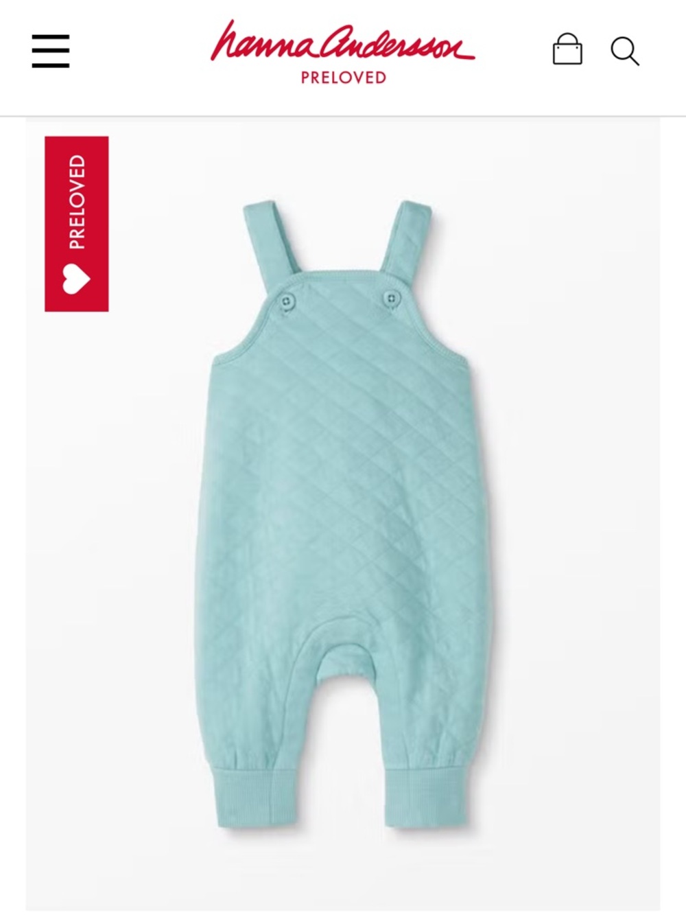 Hanna Andersson Soft Quilted Baby Overalls